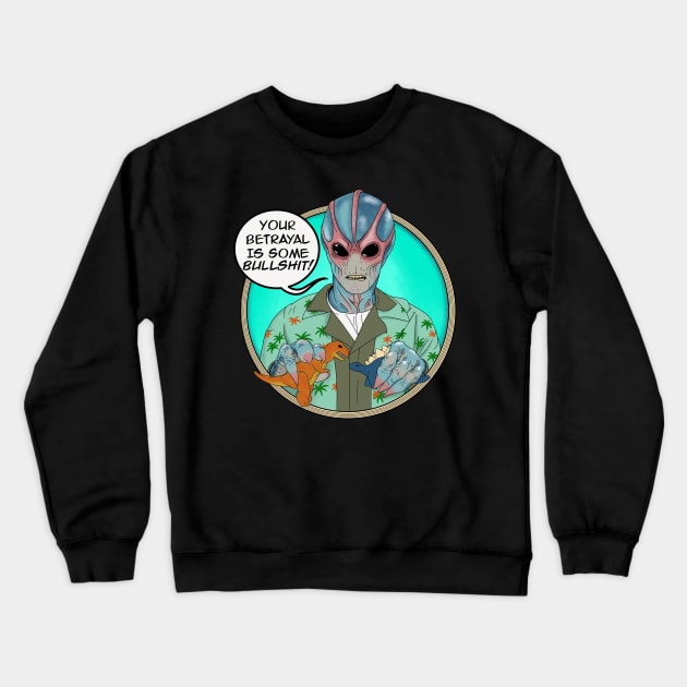 Resident Betrayal Crewneck Sweatshirt by seamustheskunk